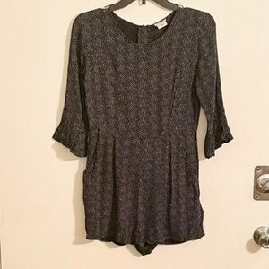 Urban Outfitters Polka Dot Romper 3/4 Sleeves